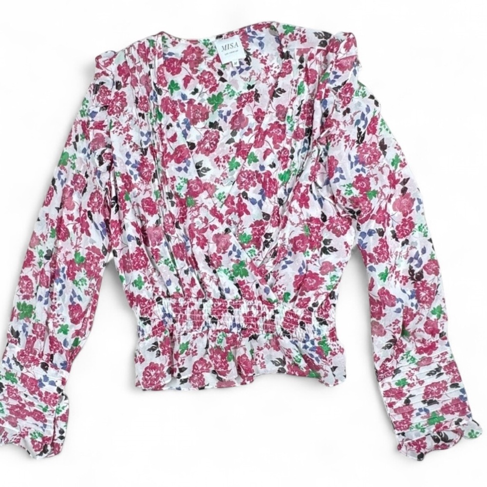 MISA Los Angeles Floral Long Sleeve Blouse